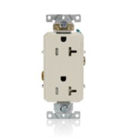 LEVITON Outlet Tr 20A Lgt Almond TDR20-00T